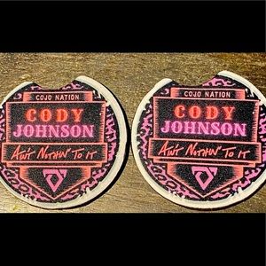 Neoprene car cup coasters.